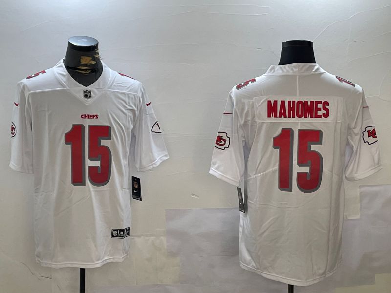 Men Kansas City Chiefs #15 Mahomes White Second generation 2024 Nike Limited NFL Jersey style 1->indianapolis colts->NFL Jersey